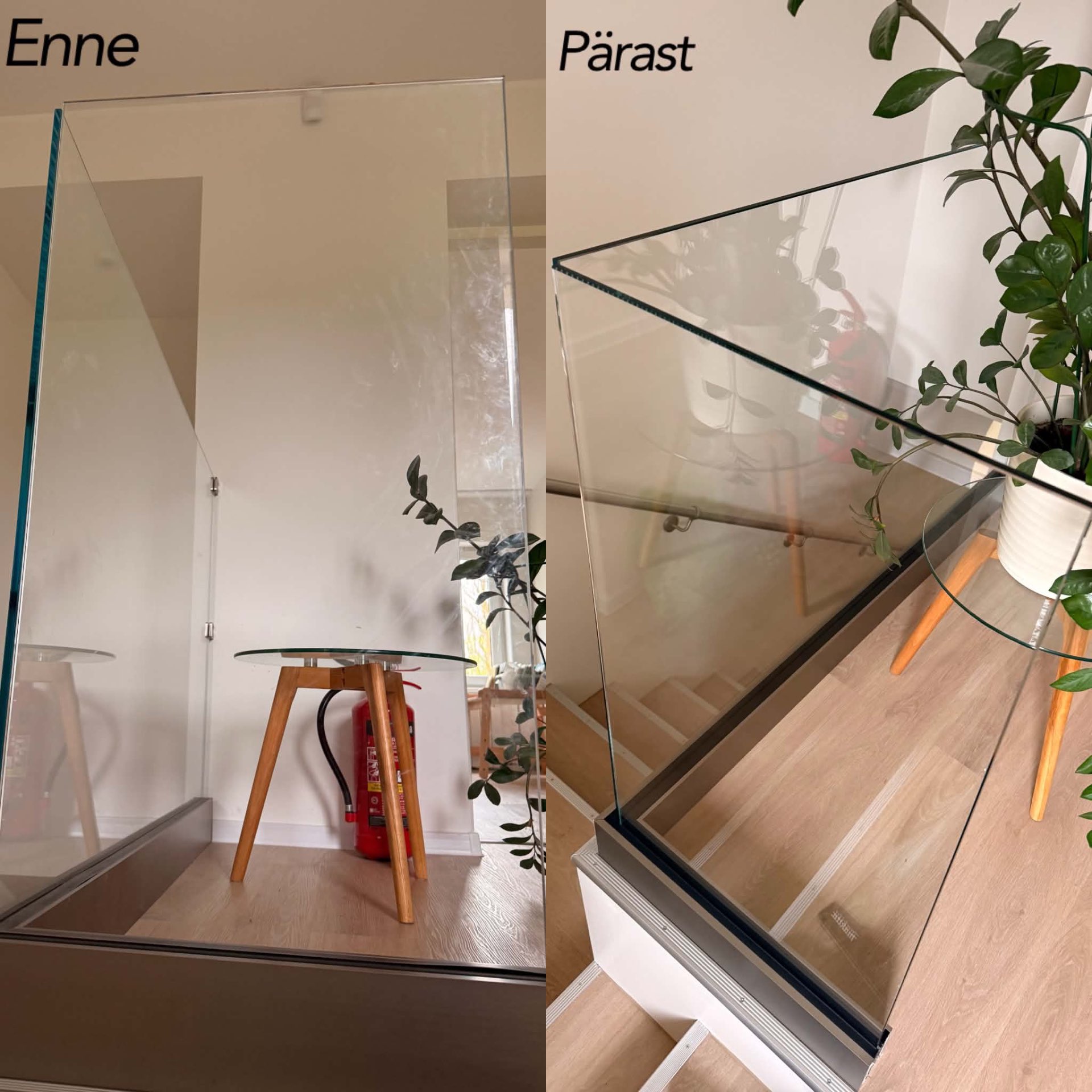 Ahju sisemuse puhastus enne ja pärast — koristusteenus Tartus
