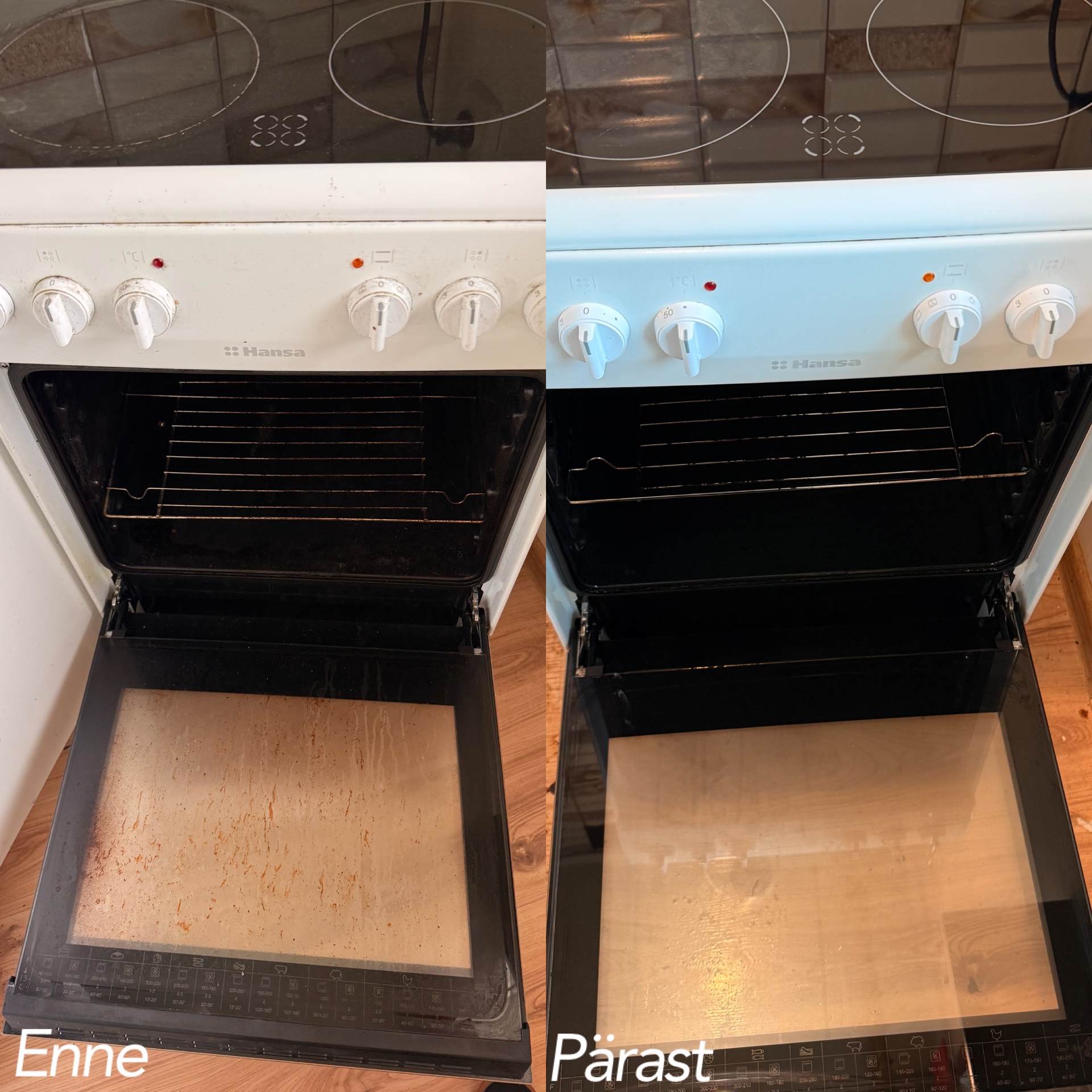 Vannitoa valamu ja peegli puhastus enne ja pärast — Lumix Clean Tartu